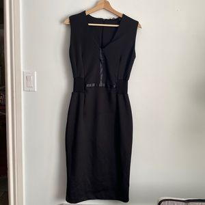 Dex black pencil midi dress